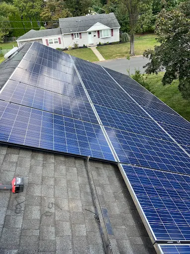Residential rooftop solar array installed by ECCG in New Jersey